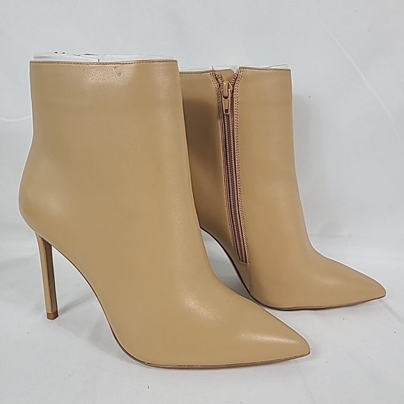 NEW Aldo Women's Yiader Faux Leather Stilleto Heel Ankle Boot Beige Sz 8.5 NIB - Picture 1 of 9